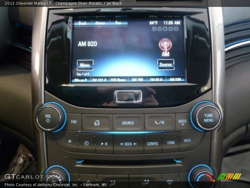 Champagne Silver Metallic / Jet Black 2013 Chevrolet Malibu LT