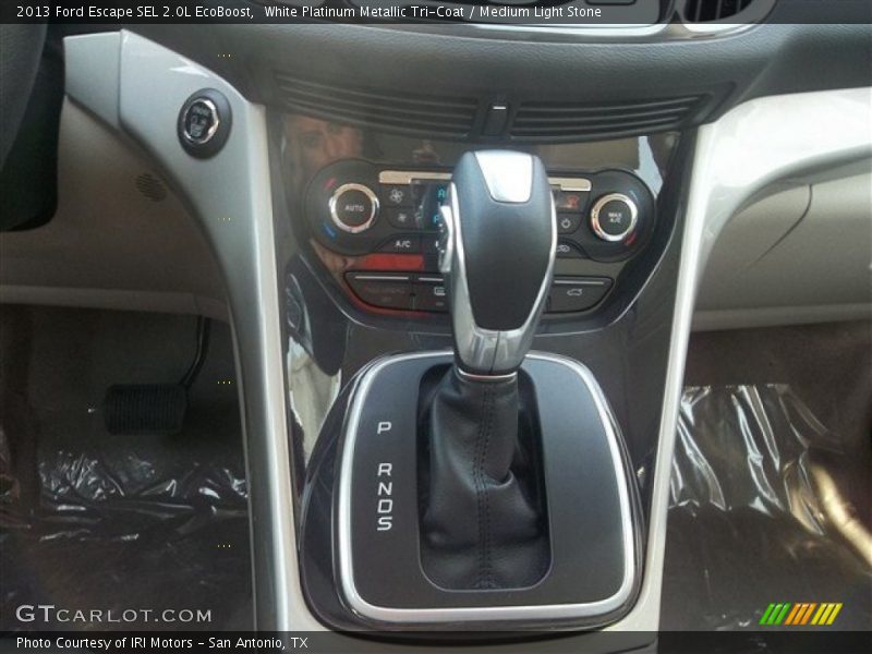 White Platinum Metallic Tri-Coat / Medium Light Stone 2013 Ford Escape SEL 2.0L EcoBoost