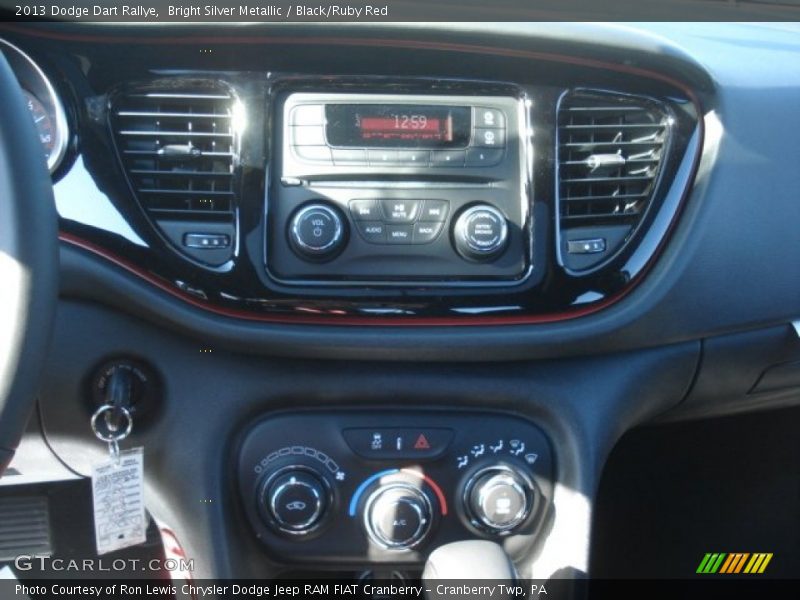 Bright Silver Metallic / Black/Ruby Red 2013 Dodge Dart Rallye