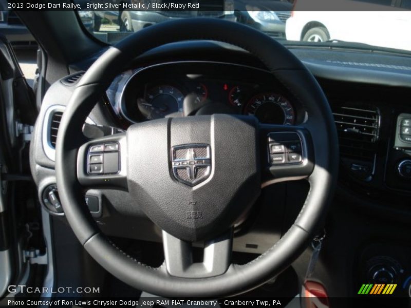 Bright Silver Metallic / Black/Ruby Red 2013 Dodge Dart Rallye
