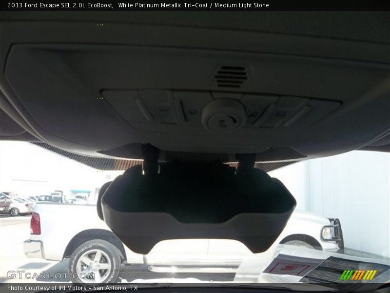 White Platinum Metallic Tri-Coat / Medium Light Stone 2013 Ford Escape SEL 2.0L EcoBoost