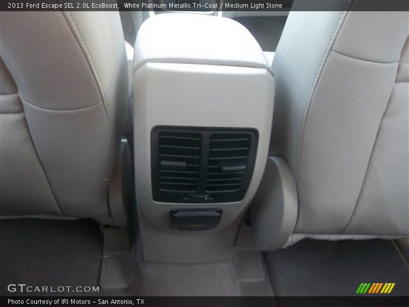 White Platinum Metallic Tri-Coat / Medium Light Stone 2013 Ford Escape SEL 2.0L EcoBoost