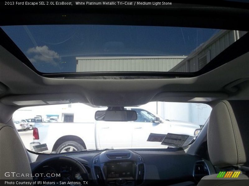 White Platinum Metallic Tri-Coat / Medium Light Stone 2013 Ford Escape SEL 2.0L EcoBoost