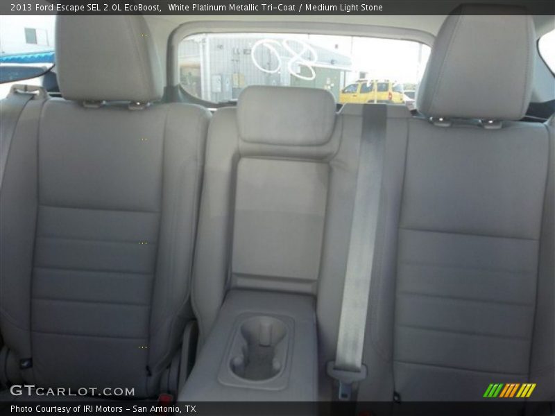 White Platinum Metallic Tri-Coat / Medium Light Stone 2013 Ford Escape SEL 2.0L EcoBoost
