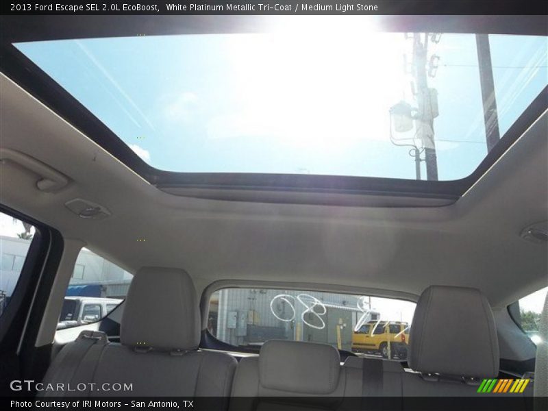 White Platinum Metallic Tri-Coat / Medium Light Stone 2013 Ford Escape SEL 2.0L EcoBoost