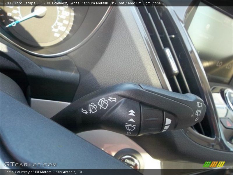 White Platinum Metallic Tri-Coat / Medium Light Stone 2013 Ford Escape SEL 2.0L EcoBoost