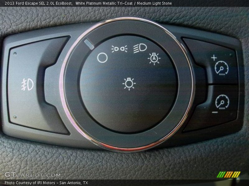 White Platinum Metallic Tri-Coat / Medium Light Stone 2013 Ford Escape SEL 2.0L EcoBoost