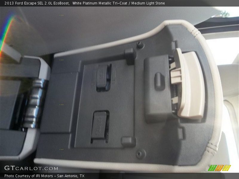 White Platinum Metallic Tri-Coat / Medium Light Stone 2013 Ford Escape SEL 2.0L EcoBoost