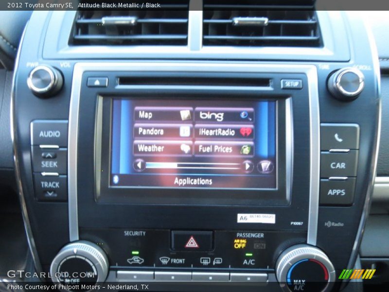 Attitude Black Metallic / Black 2012 Toyota Camry SE