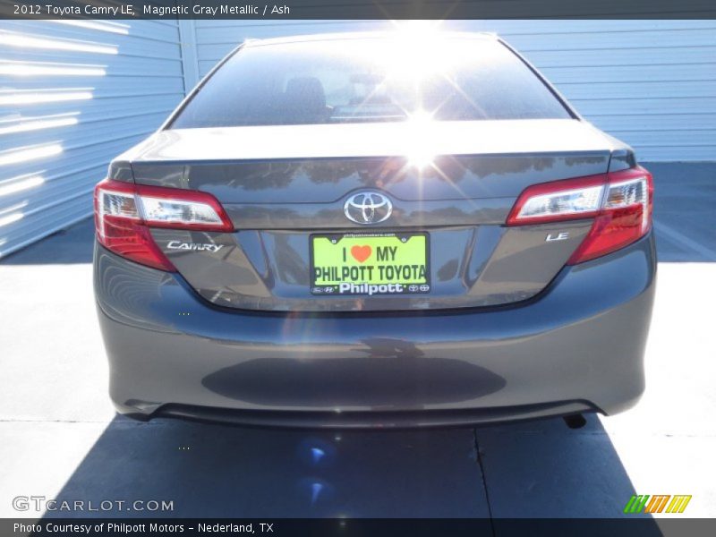 Magnetic Gray Metallic / Ash 2012 Toyota Camry LE