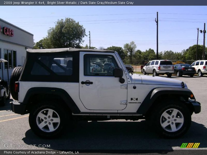 Bright Silver Metallic / Dark Slate Gray/Medium Slate Gray 2009 Jeep Wrangler X 4x4
