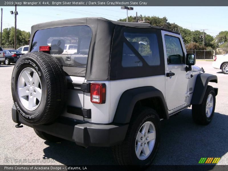 Bright Silver Metallic / Dark Slate Gray/Medium Slate Gray 2009 Jeep Wrangler X 4x4