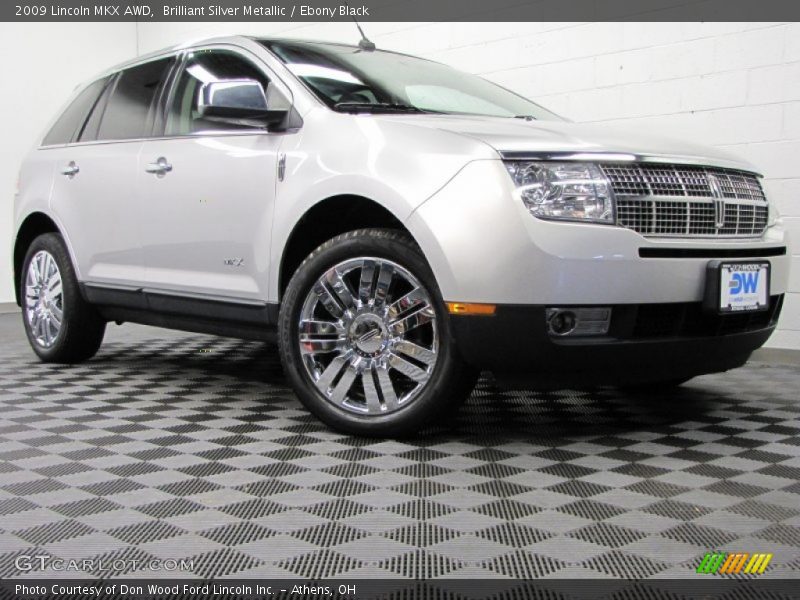 Brilliant Silver Metallic / Ebony Black 2009 Lincoln MKX AWD