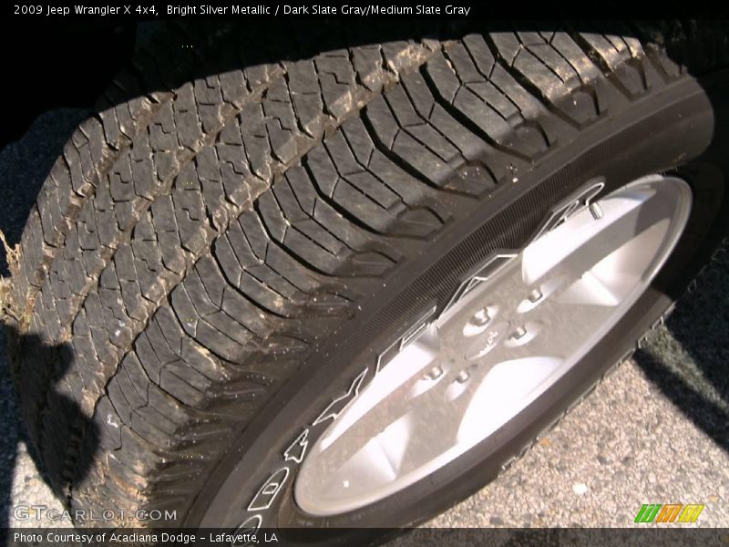 Bright Silver Metallic / Dark Slate Gray/Medium Slate Gray 2009 Jeep Wrangler X 4x4
