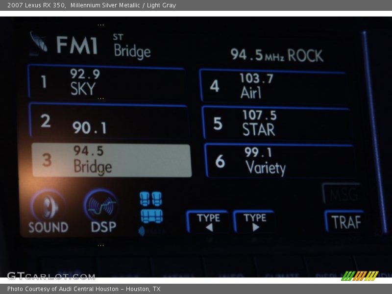 Millennium Silver Metallic / Light Gray 2007 Lexus RX 350
