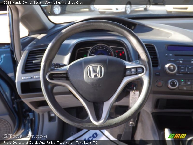 Atomic Blue Metallic / Gray 2011 Honda Civic LX Sedan