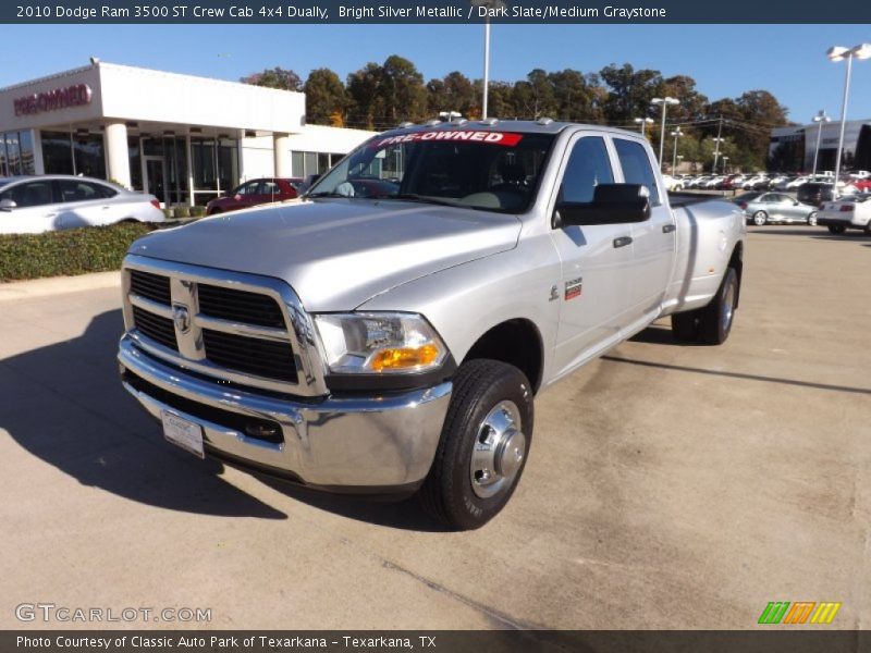 Bright Silver Metallic / Dark Slate/Medium Graystone 2010 Dodge Ram 3500 ST Crew Cab 4x4 Dually