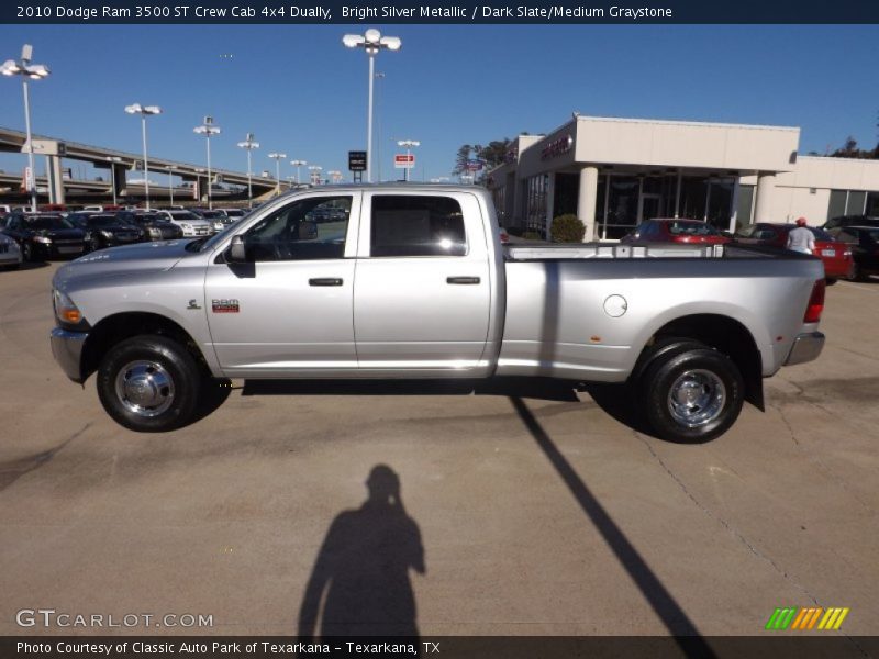 Bright Silver Metallic / Dark Slate/Medium Graystone 2010 Dodge Ram 3500 ST Crew Cab 4x4 Dually