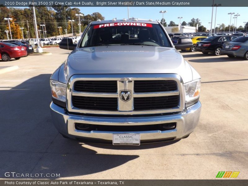 Bright Silver Metallic / Dark Slate/Medium Graystone 2010 Dodge Ram 3500 ST Crew Cab 4x4 Dually