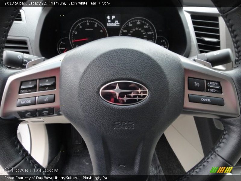 Satin White Pearl / Ivory 2013 Subaru Legacy 2.5i Premium