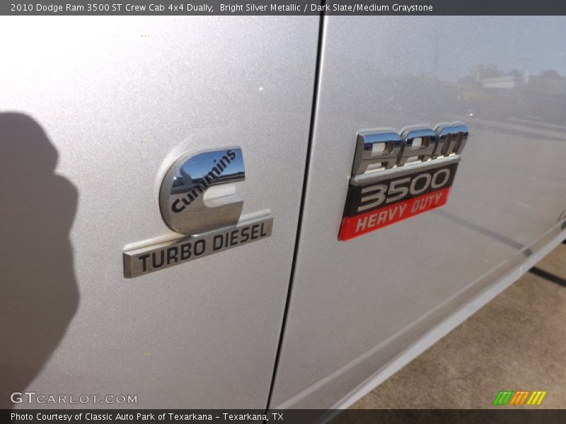 Bright Silver Metallic / Dark Slate/Medium Graystone 2010 Dodge Ram 3500 ST Crew Cab 4x4 Dually