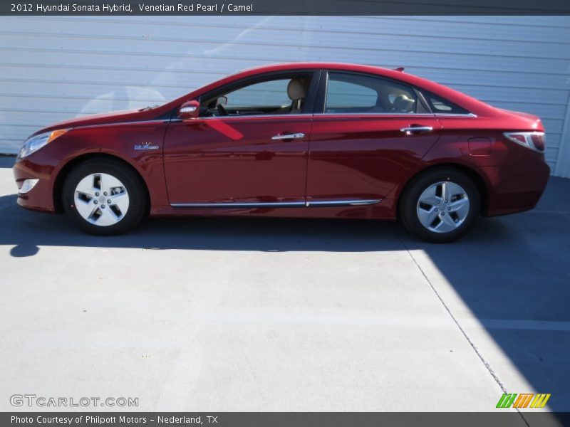 Venetian Red Pearl / Camel 2012 Hyundai Sonata Hybrid