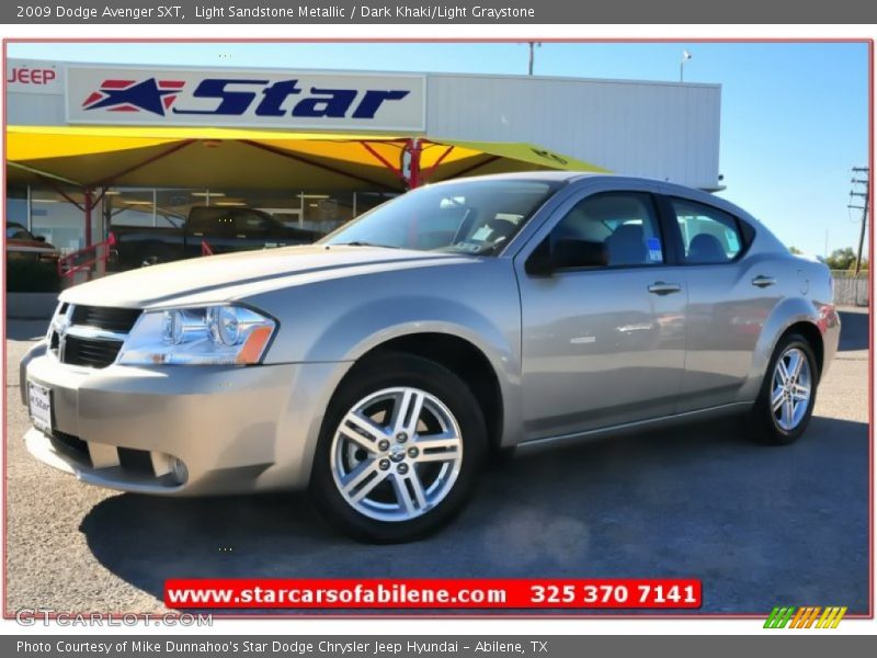 Light Sandstone Metallic / Dark Khaki/Light Graystone 2009 Dodge Avenger SXT