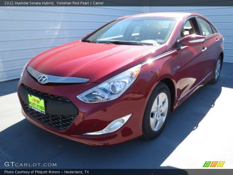Venetian Red Pearl / Camel 2012 Hyundai Sonata Hybrid