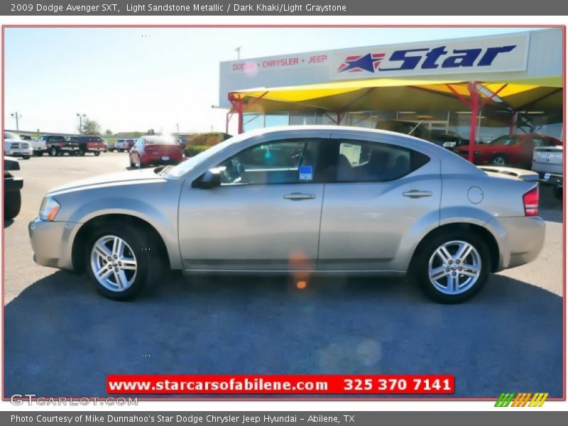 Light Sandstone Metallic / Dark Khaki/Light Graystone 2009 Dodge Avenger SXT
