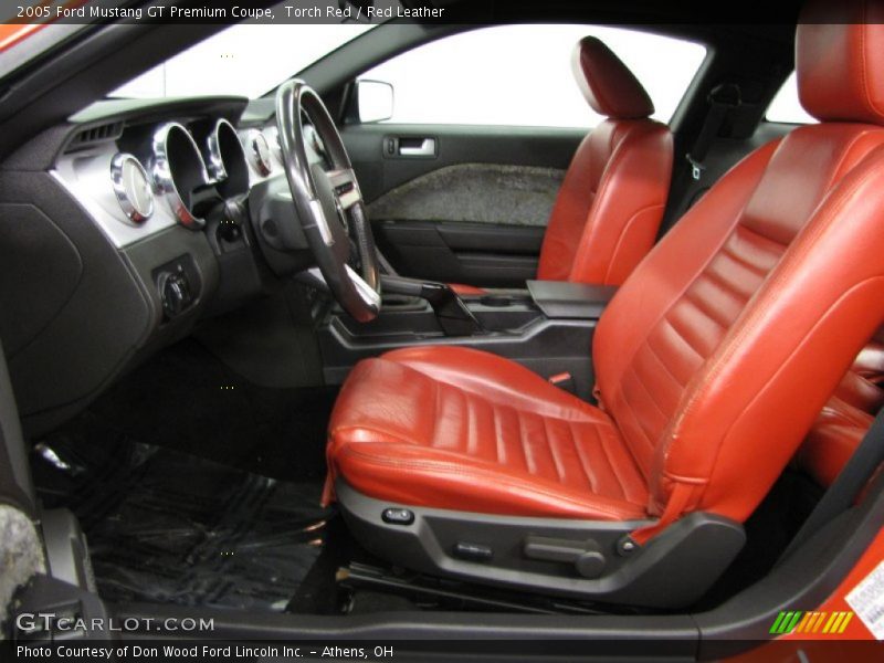  2005 Mustang GT Premium Coupe Red Leather Interior