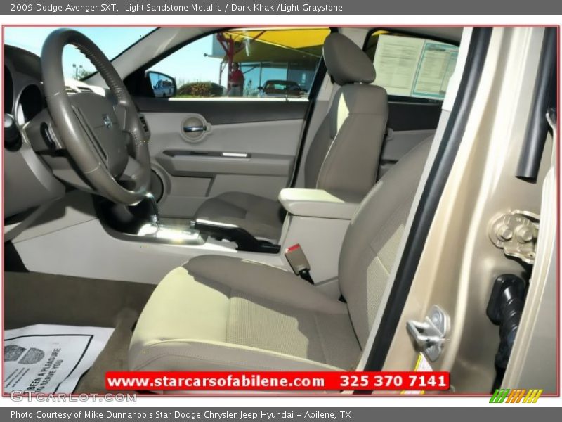 Light Sandstone Metallic / Dark Khaki/Light Graystone 2009 Dodge Avenger SXT