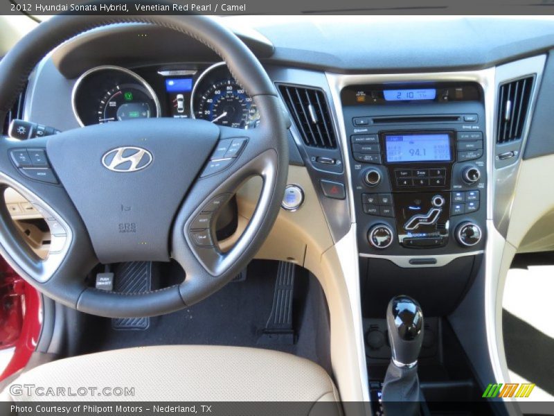 Venetian Red Pearl / Camel 2012 Hyundai Sonata Hybrid