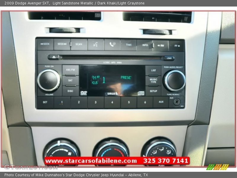 Light Sandstone Metallic / Dark Khaki/Light Graystone 2009 Dodge Avenger SXT