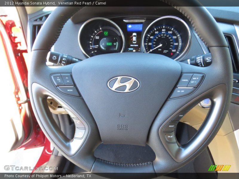 Venetian Red Pearl / Camel 2012 Hyundai Sonata Hybrid