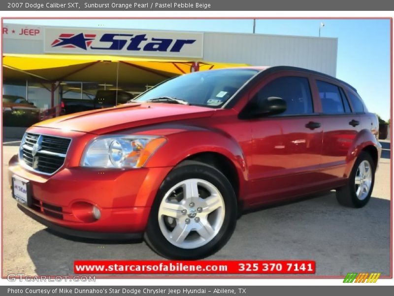 Sunburst Orange Pearl / Pastel Pebble Beige 2007 Dodge Caliber SXT