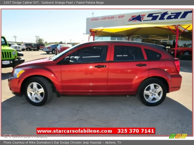 Sunburst Orange Pearl / Pastel Pebble Beige 2007 Dodge Caliber SXT