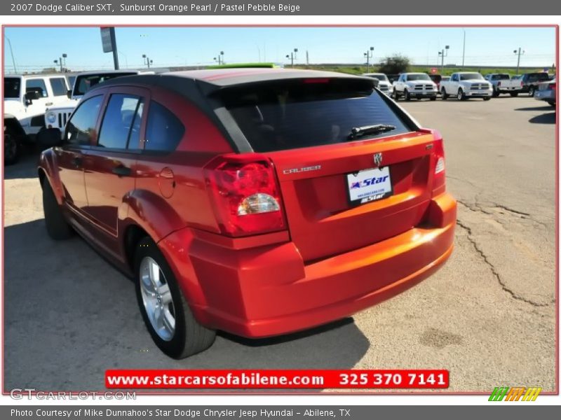 Sunburst Orange Pearl / Pastel Pebble Beige 2007 Dodge Caliber SXT