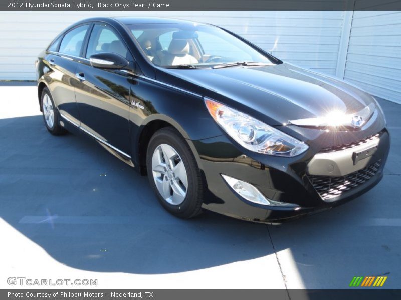 Black Onyx Pearl / Camel 2012 Hyundai Sonata Hybrid