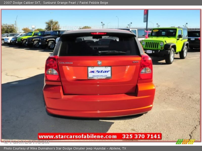 Sunburst Orange Pearl / Pastel Pebble Beige 2007 Dodge Caliber SXT