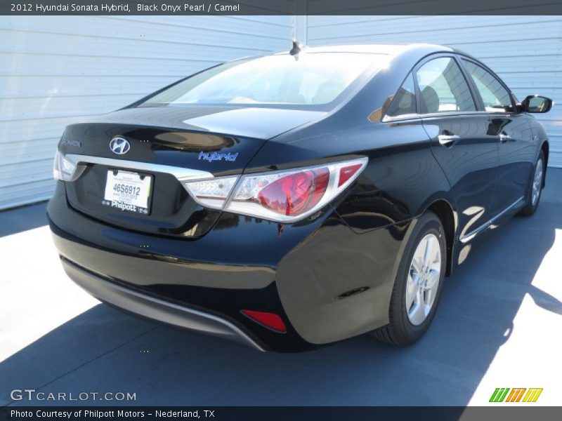 Black Onyx Pearl / Camel 2012 Hyundai Sonata Hybrid