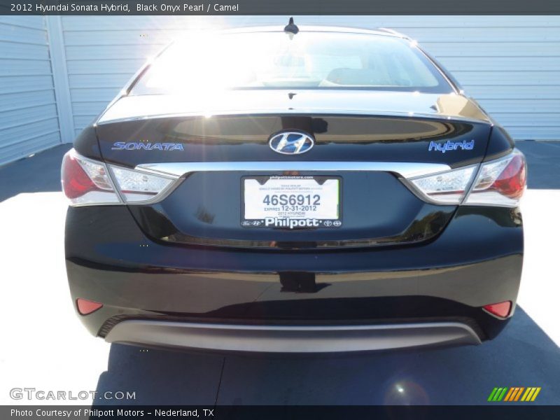 Black Onyx Pearl / Camel 2012 Hyundai Sonata Hybrid