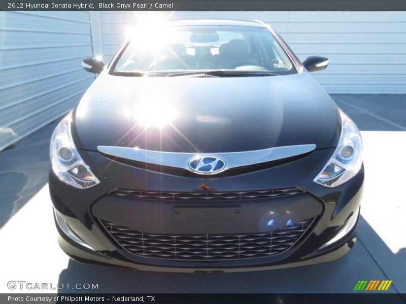 Black Onyx Pearl / Camel 2012 Hyundai Sonata Hybrid