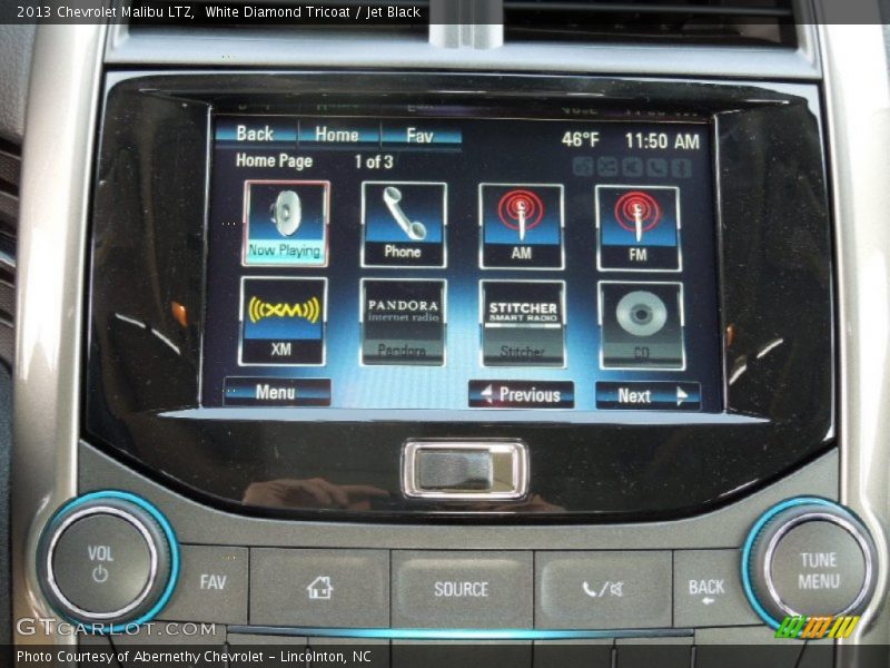 White Diamond Tricoat / Jet Black 2013 Chevrolet Malibu LTZ