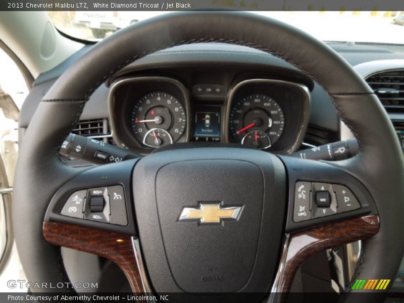 White Diamond Tricoat / Jet Black 2013 Chevrolet Malibu LTZ