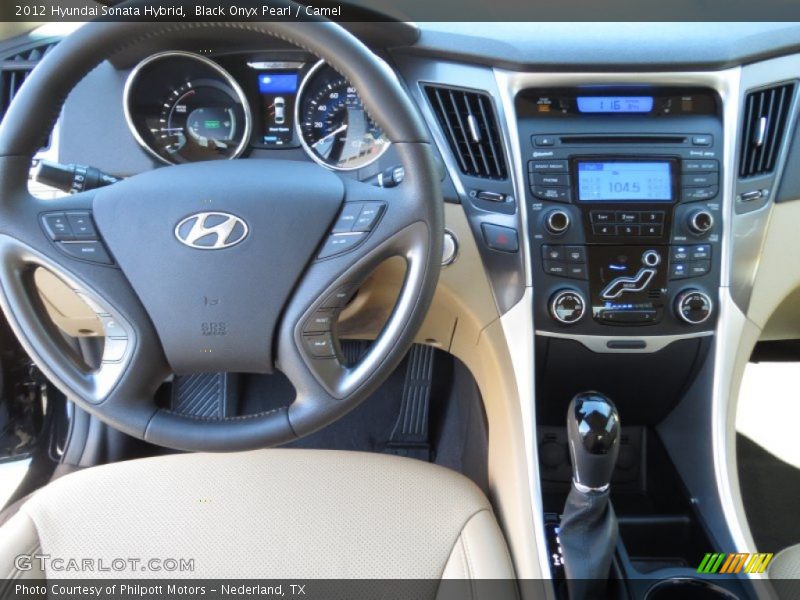 Black Onyx Pearl / Camel 2012 Hyundai Sonata Hybrid