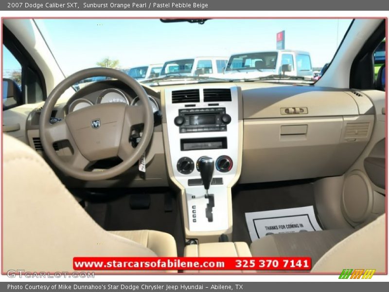 Sunburst Orange Pearl / Pastel Pebble Beige 2007 Dodge Caliber SXT