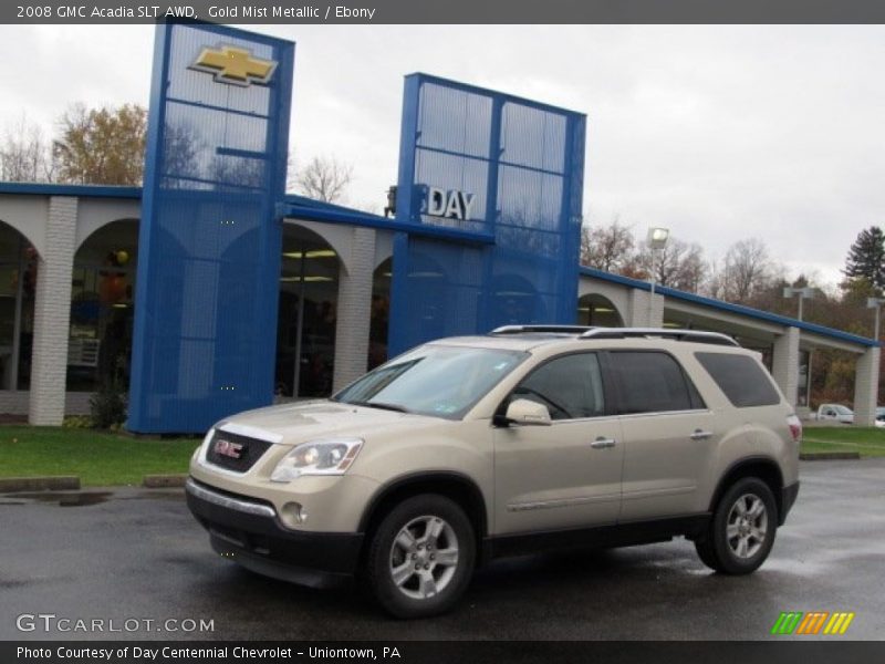 Gold Mist Metallic / Ebony 2008 GMC Acadia SLT AWD