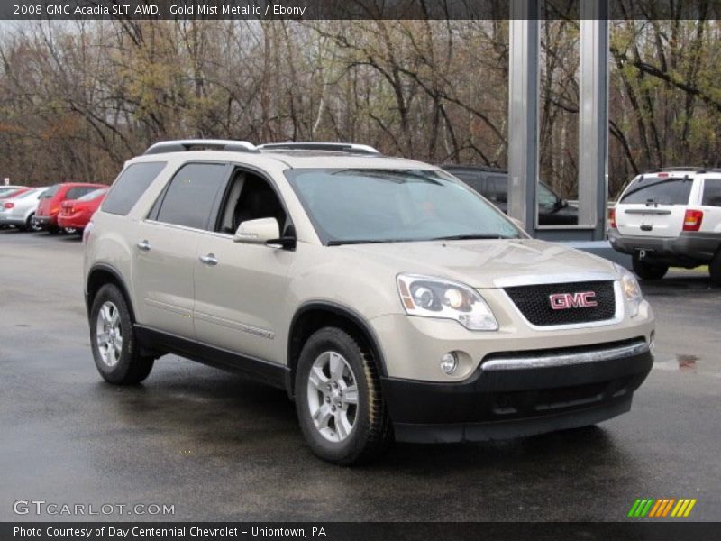 Gold Mist Metallic / Ebony 2008 GMC Acadia SLT AWD