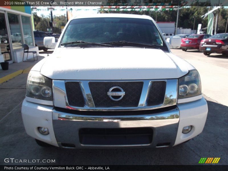 Blizzard White / Charcoal 2010 Nissan Titan SE Crew Cab