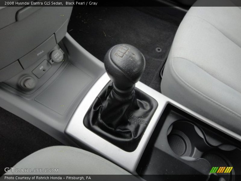 Black Pearl / Gray 2008 Hyundai Elantra GLS Sedan